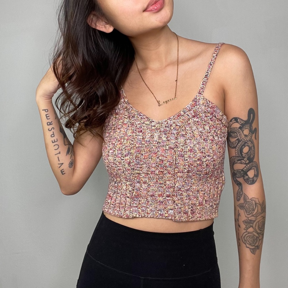 Forever21 Knitted Ribbed Crop Tank
